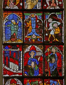 Window depicting Quo Vadis; St Paul