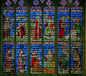 Window depicting the St Peter and St Paul Window by French School