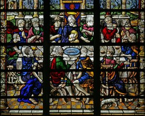 Window depicting the Last Supper by French School