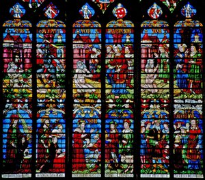 Window depicting the Story of Job by French School