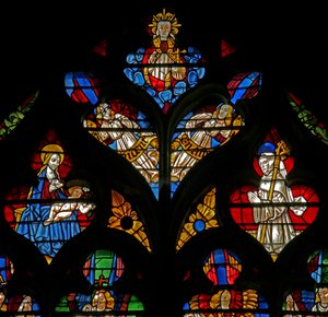 God, the Virgin and Child, St Bernard by French School