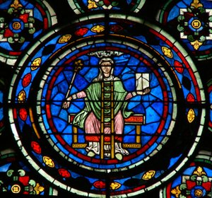 Window depicting the Liberal Arts: Philosophy (mostly modern) by French School