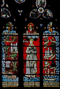 Window depicting the Litany of the Virgin