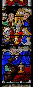 Window depicting the Adoration of the Magi by French School