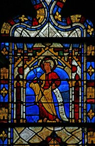 Window depicting St Simon by French School