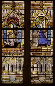 Window w3 depicting donors by French School