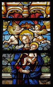Window depicting the Virgin and Child