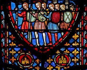 The children of Israel march against the Amalekites by French School