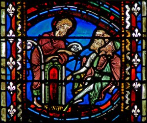 Window depicting St John the Baptist preaching