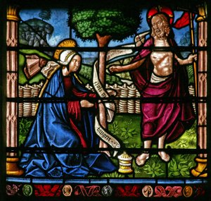 Window depicting a Resurrection scene: Noli Me Tangere by French School