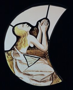 Window w71 Depicting a Woman Resurrecting at the Last Judgement by French School