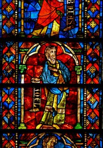 Window 7 depicting the prophet Joel on the Tree of Jesse