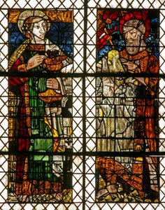 Window depicting St John and St John the Baptist by French School