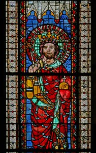 Window depicting Louis the Fair by French School