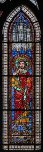 Window depicting Louis the Fair by French School