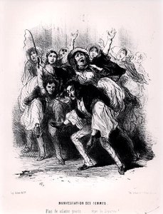 Women Demonstrating by French School