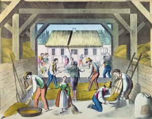 Work in the Farmyard, probably in Eastern France, 2nd half 19th century by French School