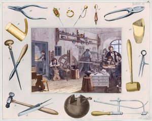 Workshop and Main Tools of Jewellery by French School