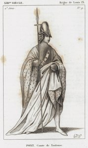 13th Century, Reign of Louis IX, Pont, Count of Toulouse (engraving) by French School