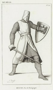 12th Century, Hugues, Duke of Burgundy (engraving) by French School