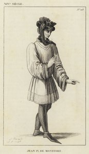 14th Century, John IV of Montfort (engraving)