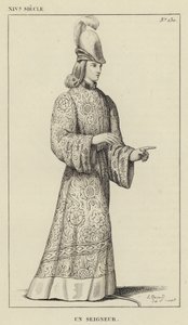14th Century, A Lord (engraving)