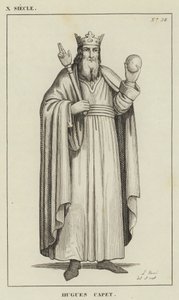 10th Century, Hugh Capet (engraving) by French School