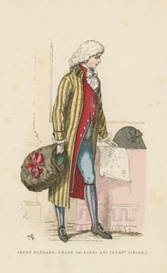 Young French dandy of the reign of Louis XVI, 18th Century