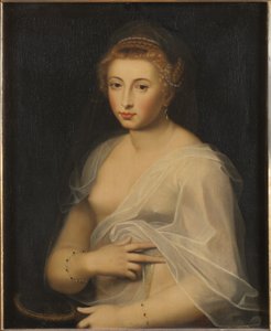 Young Lady Holding a Mirror by French School