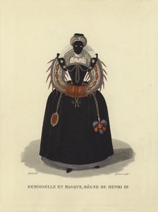Young lady in a mask, reign of Henry III of France