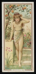 Young Woman in a Garden, Greetings Card