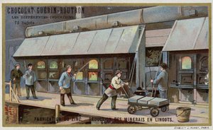 Zinc Manufacturing. Reducing Ore into Ingots by French School