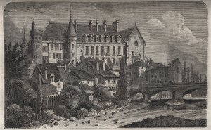 Castle of La Palice, Commune of Lapalisse, in the Department of Allier - Engraving in 
