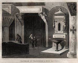 Chapel where Napoleon was baptized by French School