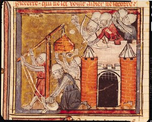 Siege of the Chateau of Chinon, Grandes Chroniques de France