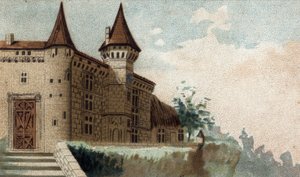View of the Chateau de la Roche Lambert by French School