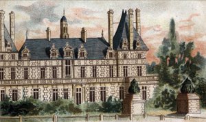 View of the Castle of Rosny by French School