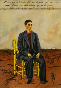 Self Portrait with Cropped Hair by Frida Kahlo
