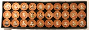 A Collection of Thirty Draughtsmen as Portrait Medallions by Friedrich (after) Hagenauer