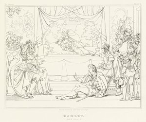 Hamlet, Act III, Scene 2 by Friedrich August Moritz Retzsch