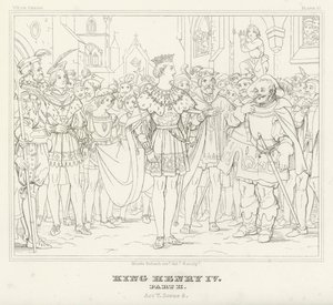 King Henry IV, Part II, Act V, Scene 5 by Friedrich August Moritz Retzsch