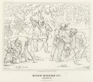 King Henry IV, Part I, Act II, Scene 2 by Friedrich August Moritz Retzsch