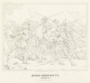 King Henry IV, Part I, Act V, Scene 4 by Friedrich August Moritz Retzsch
