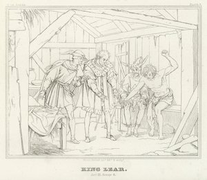King Lear, Act III, Scene 6 by Friedrich August Moritz Retzsch