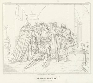 King Lear, Act III, Scene 7 by Friedrich August Moritz Retzsch