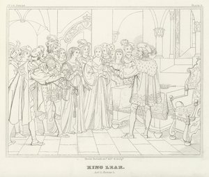 King Lear, Act I, Scene 1 by Friedrich August Moritz Retzsch