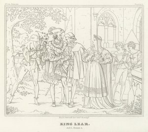 King Lear, Act I, Scene 4 by Friedrich August Moritz Retzsch