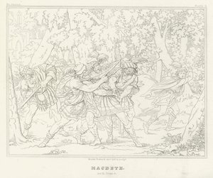 Macbeth, Act III, Scene 3 by Friedrich August Moritz Retzsch