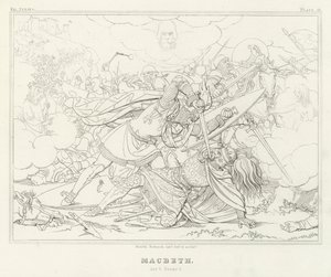 Macbeth, Act V, Scene 7 (engraving) by Friedrich August Moritz Retzsch