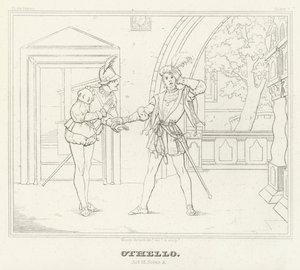 Othello, Act III, Scene 3 by Friedrich August Moritz Retzsch